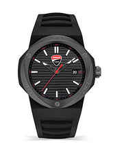 Ducati Tradizione Black Silicon Strap Watch For Men Water Resistant 10 Atm - DTWGN0000503